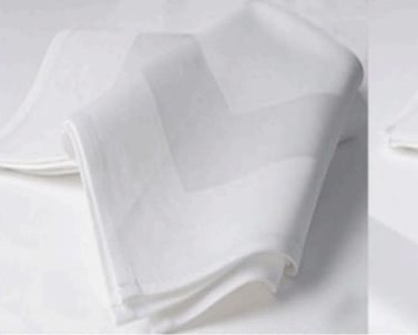 Satin band napkins and cloth napkins set for hotel dining